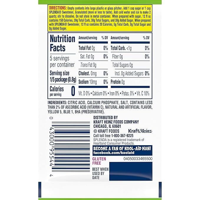 Kool-Aid Lemon Lime Soft Drink Mix | ( Pack of 96 )