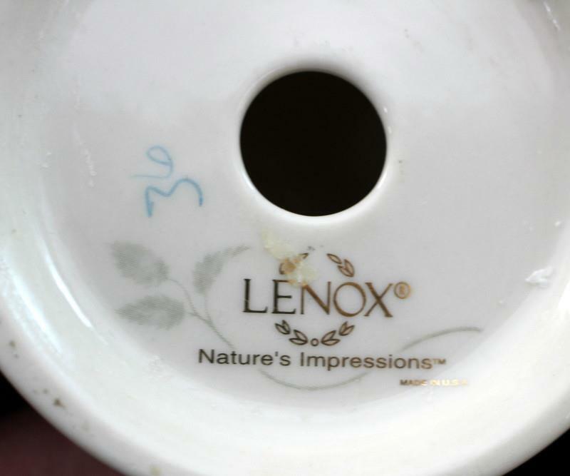 Lenox Giftware BURNISHED LEAVES Pillar Candle Holder GREAT CONDITION