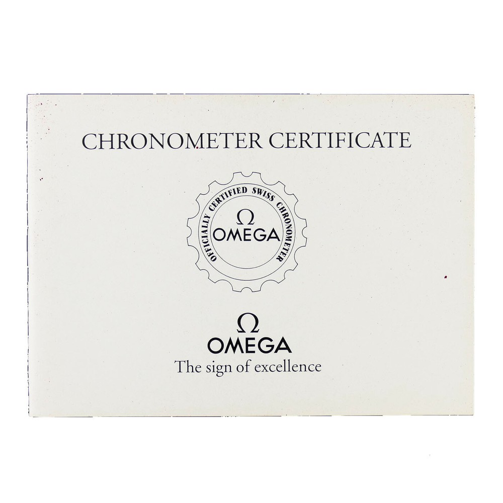 OMEGA CHRONOMETER CERTIFICATE BOOKLET  - OPEN CERTIFICATE