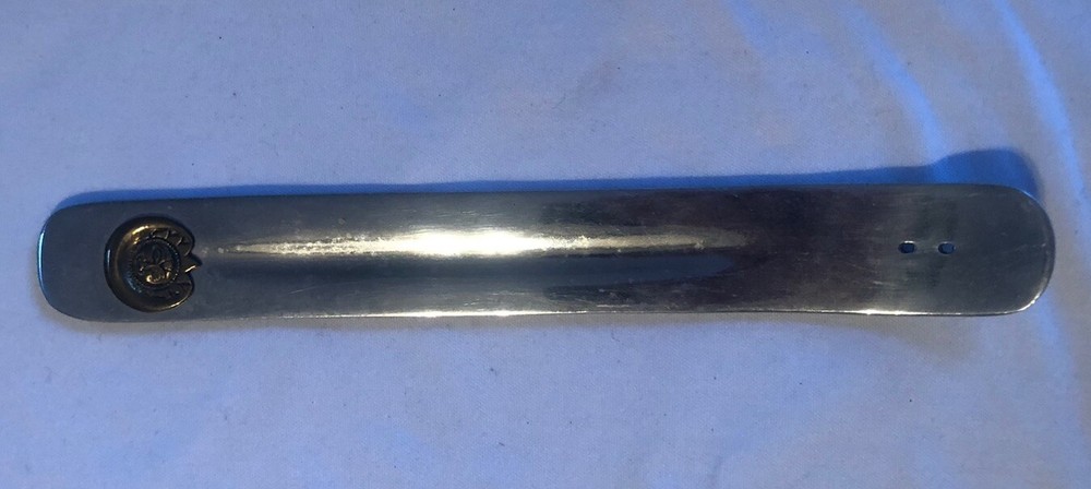 Sun & Moon Solid Aluminum & Brass Stick Incense Burner 9.5”