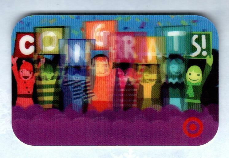TARGET Congrats ( 2009 ) Lenticular Gift Card ( $0 )