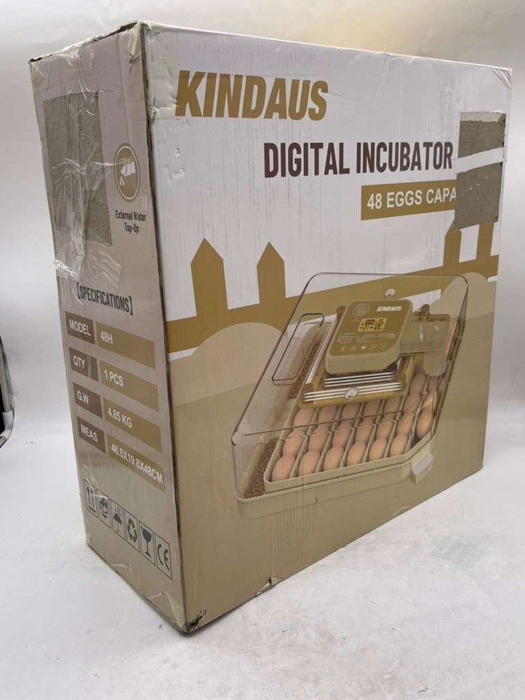 Kindaus 48 Egg Digital Incubator Automatic Turning Humidity Control Chicken-USED