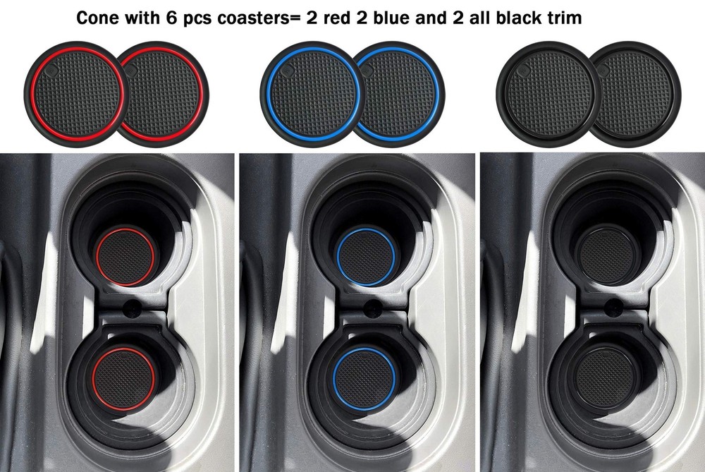 Cup Holder Inserts for Frontier, Xterra, Pathfinder – 2 Pcs Replacement Set