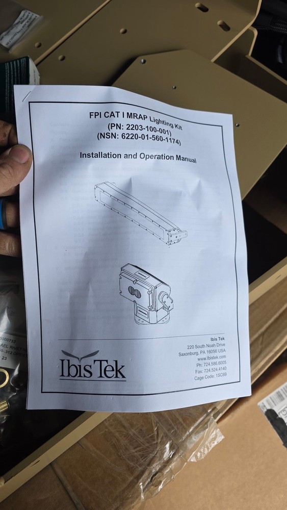 Ibis Tek Cat 1 MRAP Lighting Kit 2203-100-005