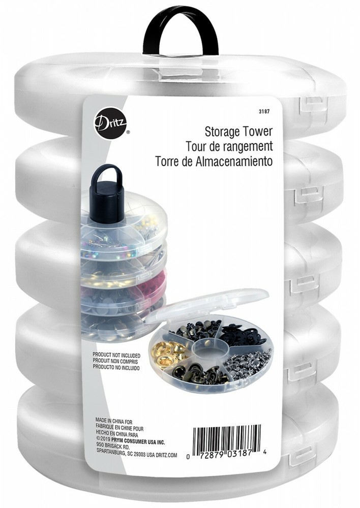 Dritz Storage Tower 5 Removable Containers 5 Dided Compartments