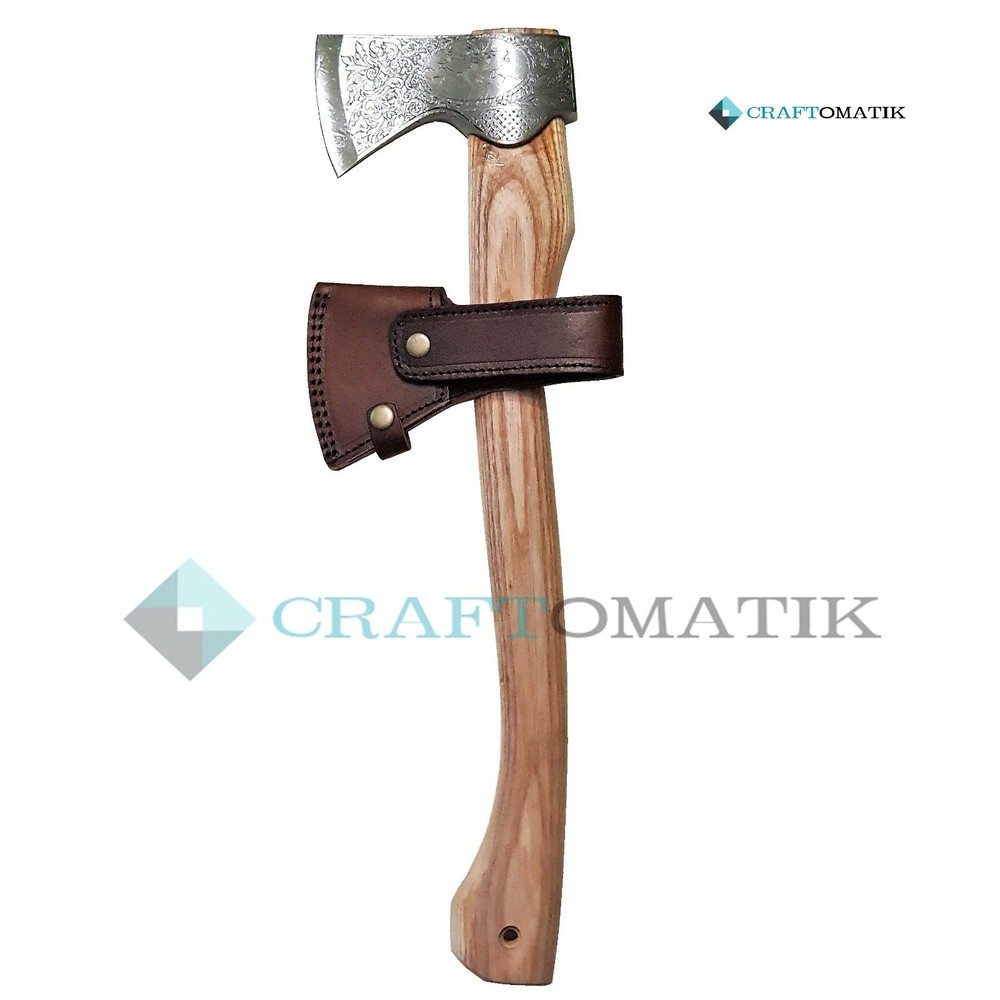 Engraved Axe Garden Axe Hangraviert Cleaver 1045C