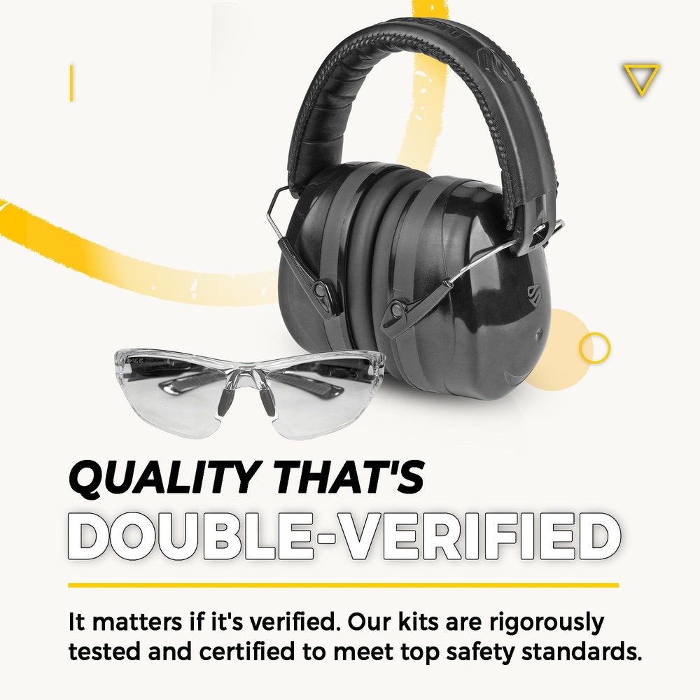 TradeSmart High-Performance Earmuffs for Shooting Range & Multi-fit, Grey