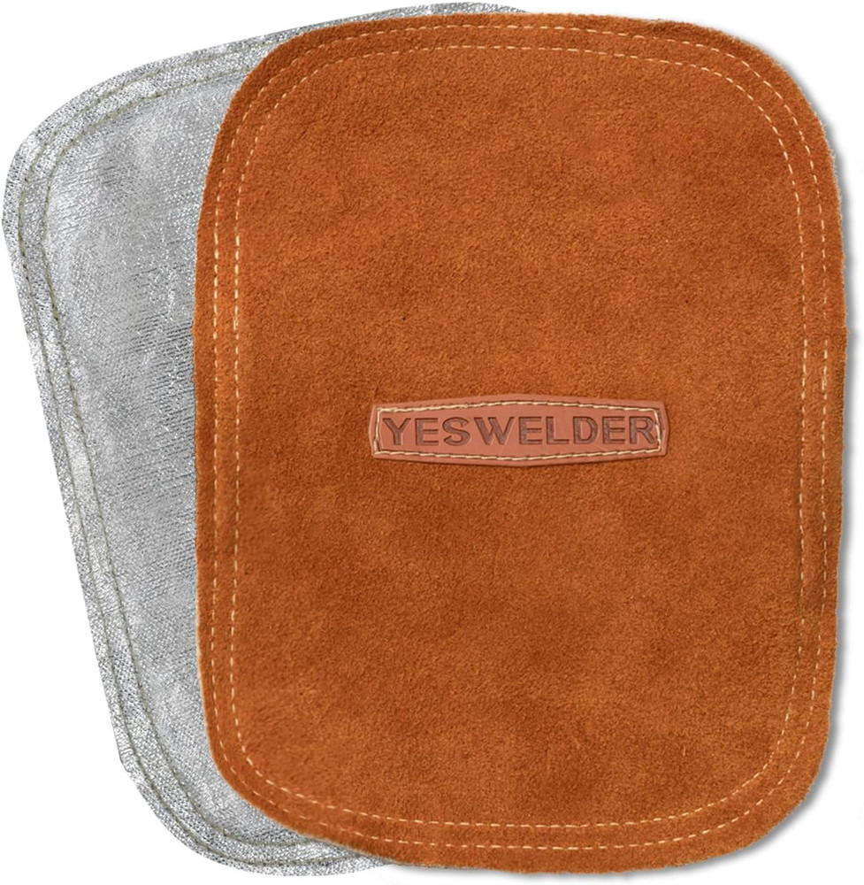 Hand Heat Shield, Welding Hand Shield Split Cowhide Leather Aluminized Back Weld