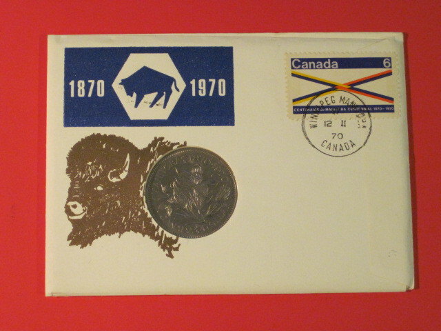 ***  1970  First Day Issue Canada - Manitoba Centennial Dollar & Stamp