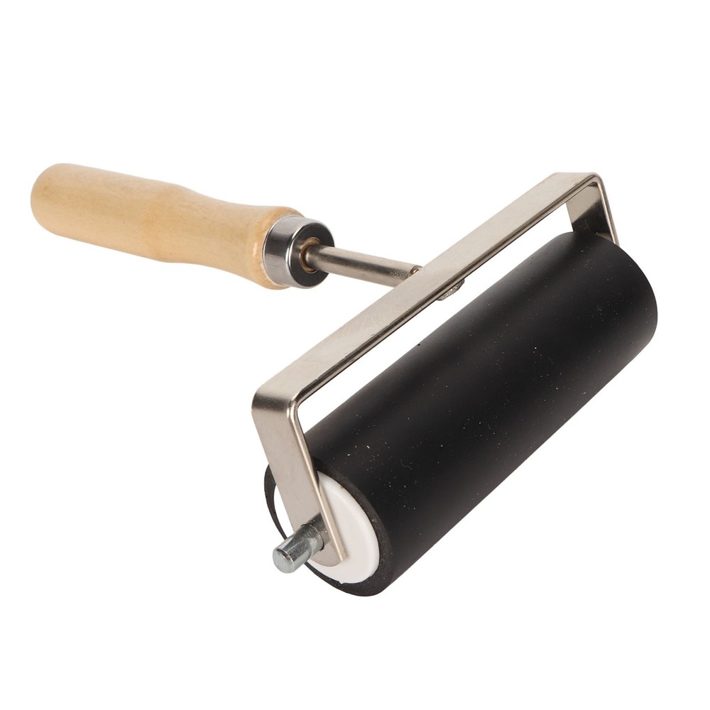 Rubber Brayer Roller Sturdy Wide Ink Roller For Printmaking Stamping