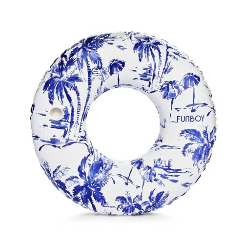 Giant Toile Inflatable Pool Float with Cup Holder 48" |Pool Float Navy, Toile
