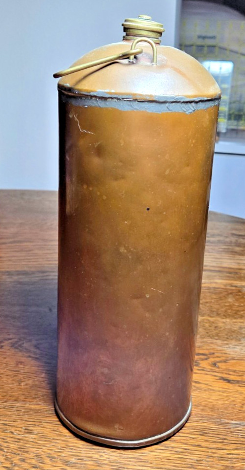 Vintage Primitive Copper Warmer w/ Handle 11 1/2" Tall