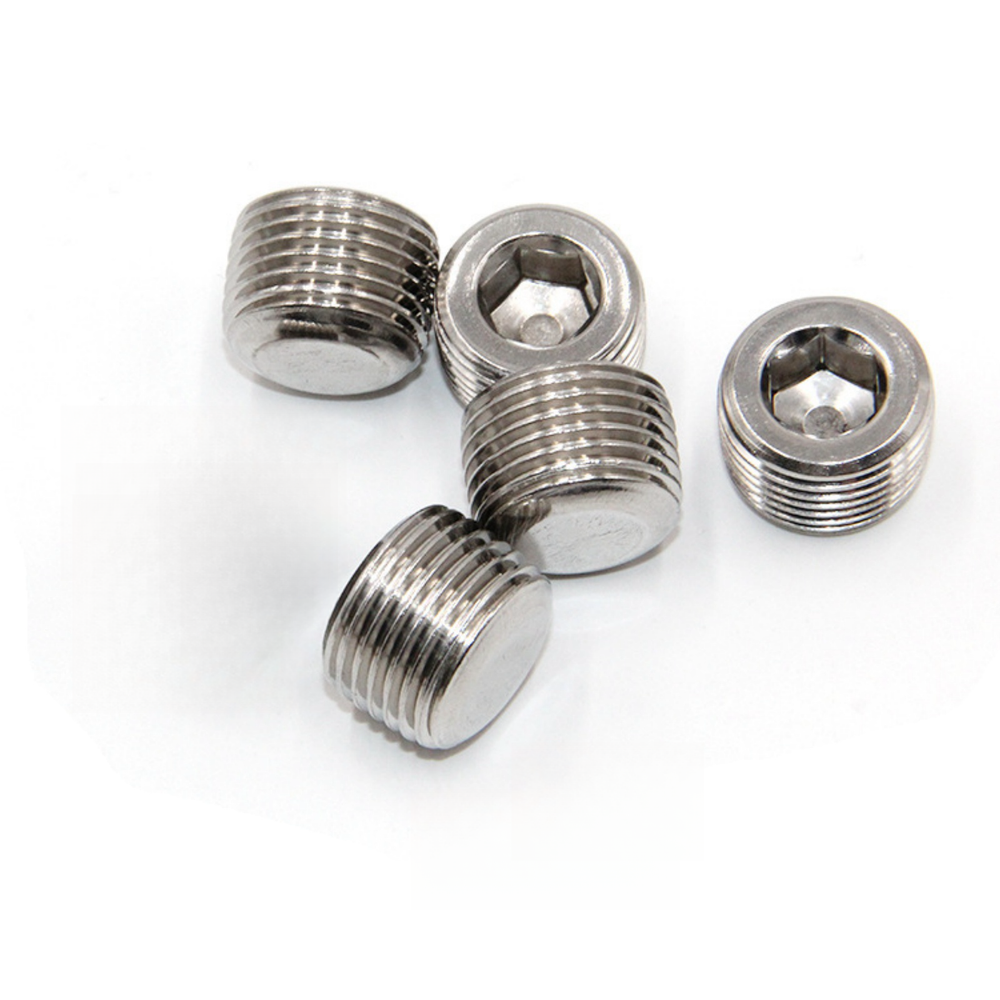 Stainless Steel 10pcs 1/16" NPT Pipe Plug Fitting Internal Hex Thread Socket