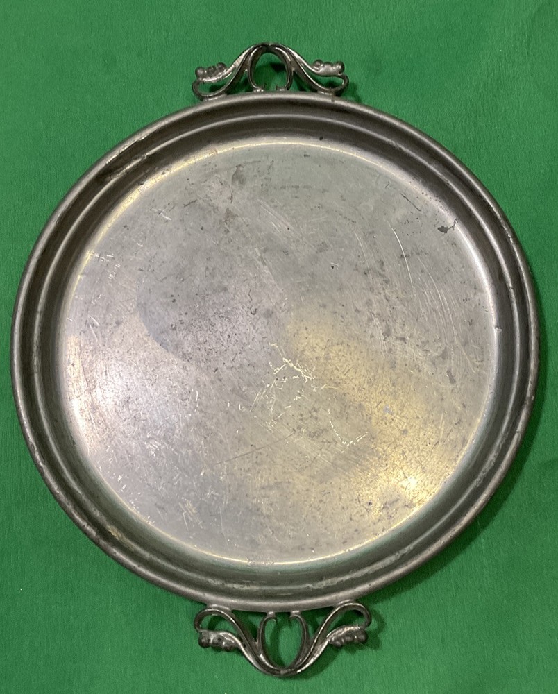 Vintage MAX RIEG Hand Made Handled Dish # 1106. 6” diameter.