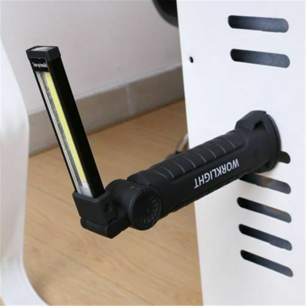 2PCS USB Rechargeable LED Work Light with Magnetic Base & Folding Torch Design