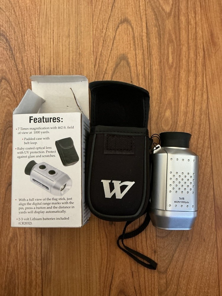 Warrior Custom Golf Digital 7x Golf Scope, Ruby Optics, Padded Case