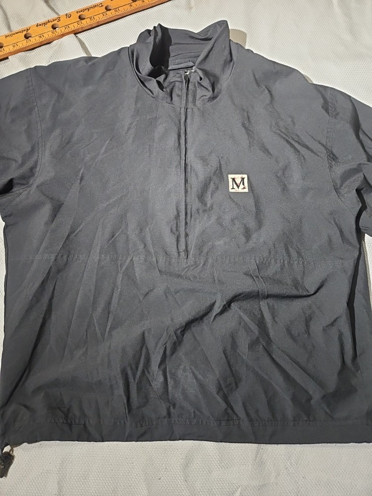 Vtg Zero Restriction Jacket Mens Medium Black 1/4 Zip Windstopper Pullover Y2k