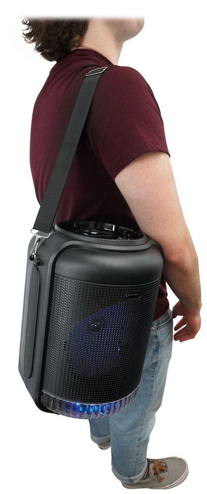 Technical Pro LIT8 Portable Bluetooth Karaoke Machine System w LED+Tablet Stand