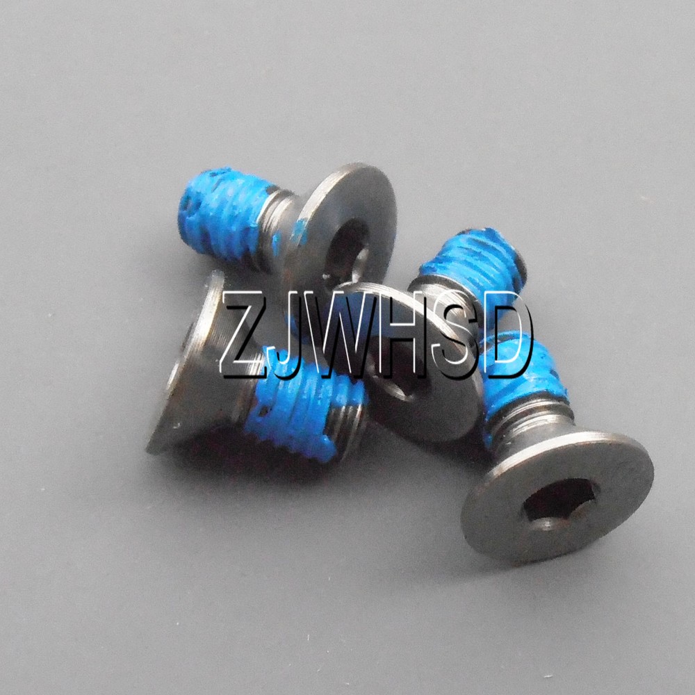 4pcs M3 x 6 mm Titanium Ti Screw Bolt Allen Hex Socket Flat Head Thread Locker