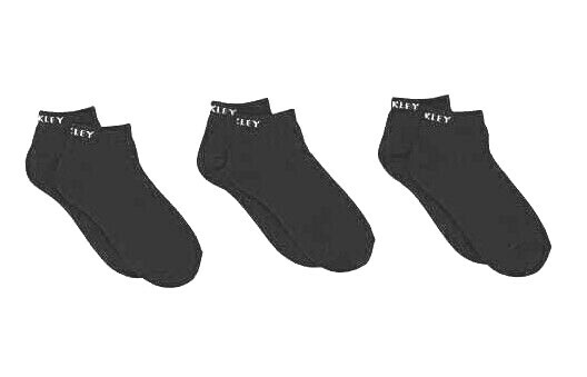 Oakley Ankle Solid Socks Men's Daily Socks Black Medium or Large (3 Pack)