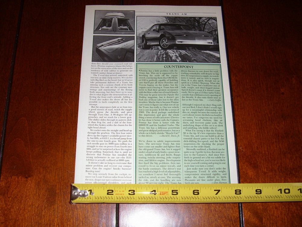 1985 PONTIAC TRANS AM ORIGINAL ARTICLE