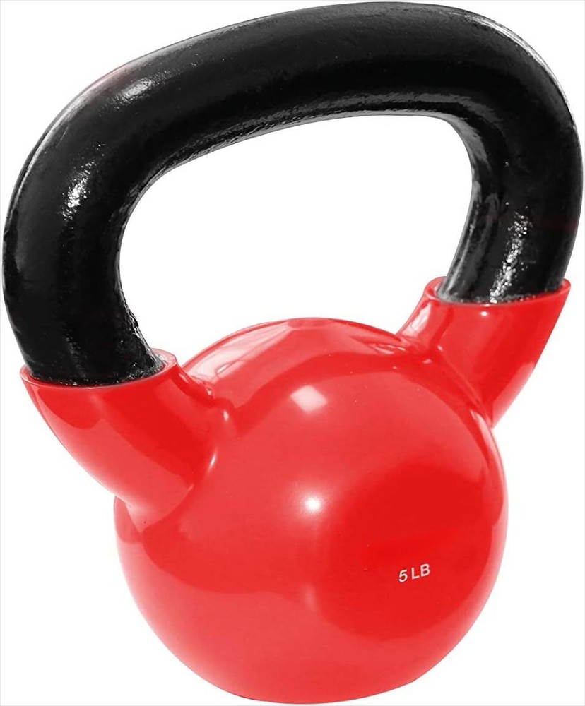 5lb Vinyl Coating Kettlebell, Single