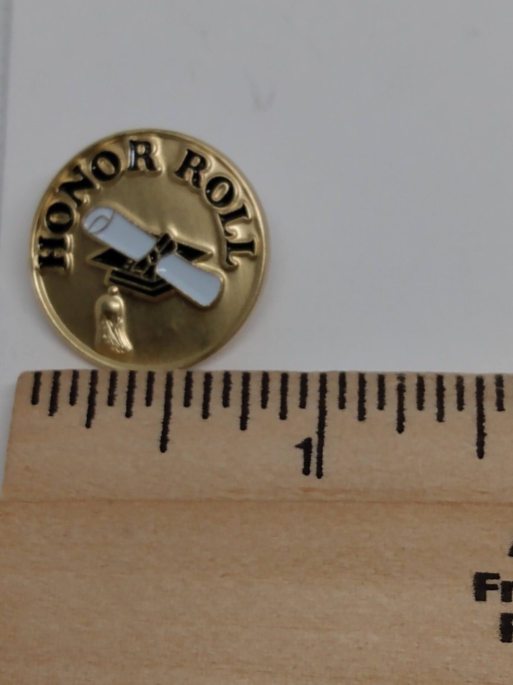 HONOR ROLL Gold Tone Tack Pin