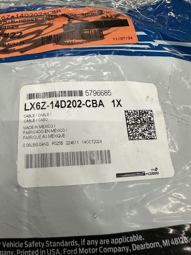 Genuine Ford Cable Assembly LX6Z-14D202-CBA