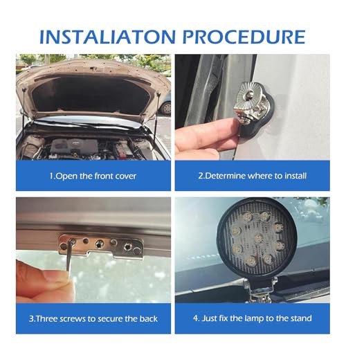 2PCS LED Light Bar Mounting Brackets, Adjustable Waterproof Hood Work Light