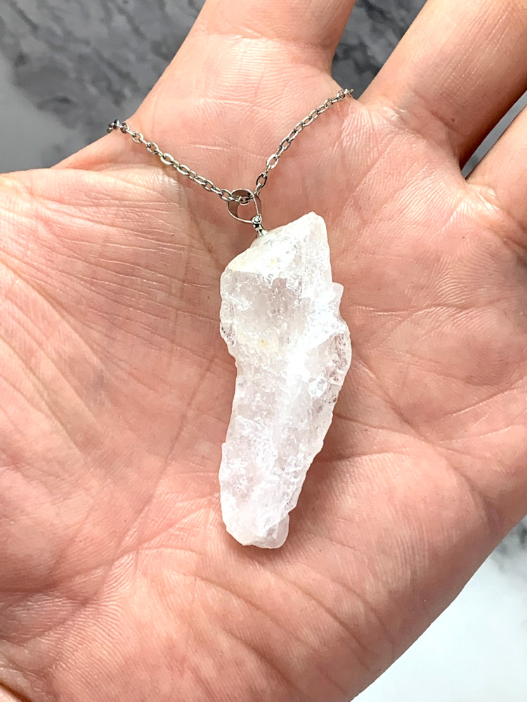 Ice-Clear Japanese Quartz Pendant