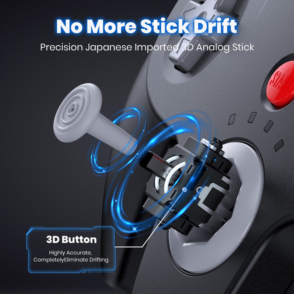 2.4G Wireless Remote N64 Controller for N64/ Switch/ PC/Mac Windows Rechargeable