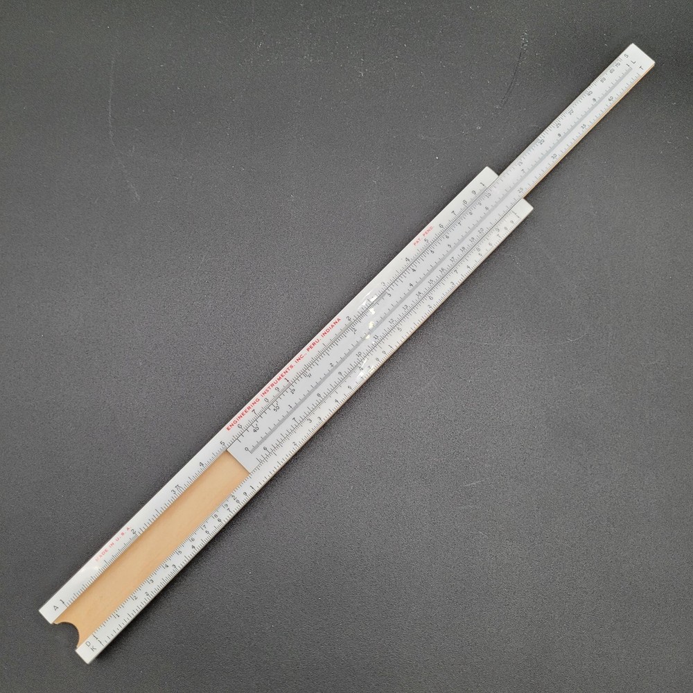 Vintage Engineering Instruments Inc Peru Indiana Trig Slide Ruler w/Instructions