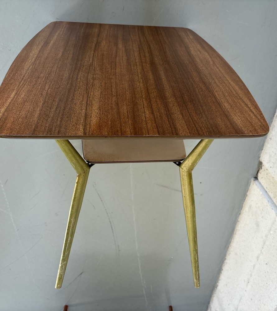 Mid Century Modern Coffee/side Table Aluminum Legs Formica Top