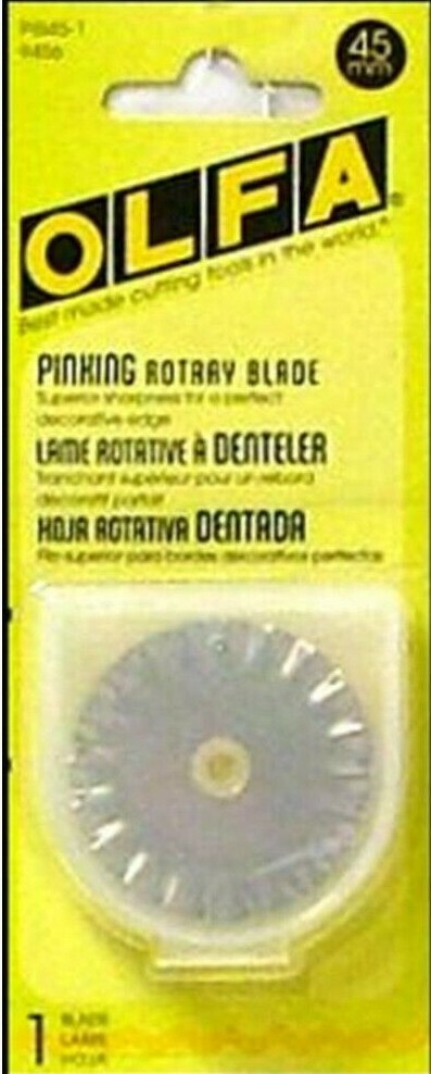 OLFA ~ (PIB45-1 9456) - Rotary Pinking Blade Replacement - 45mm