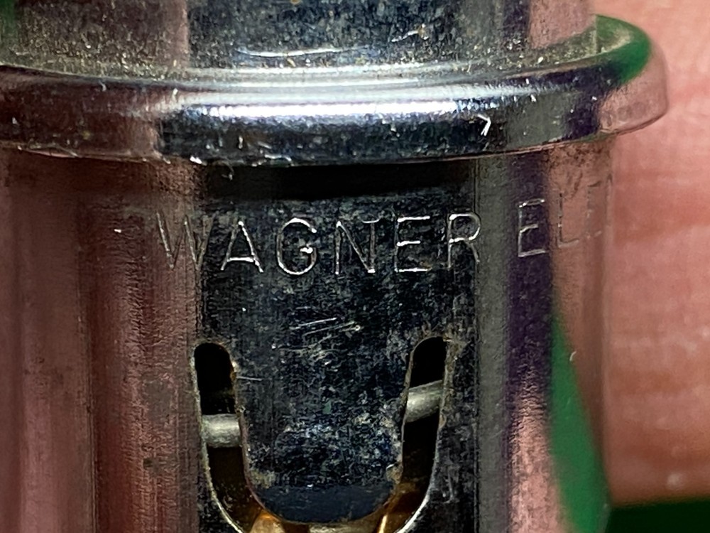 Vintage Wagner Automobile Electric Cigarette Lighter With Map Light Chrome.