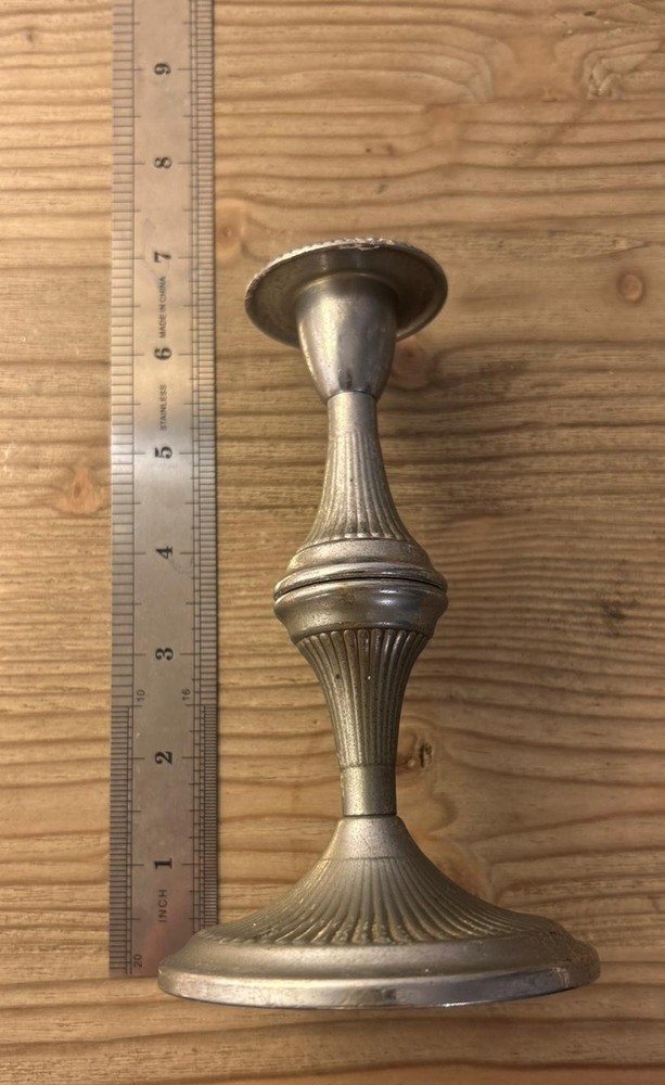 x2 Vintage Ian Heath Silver Plated Candlestick Holders