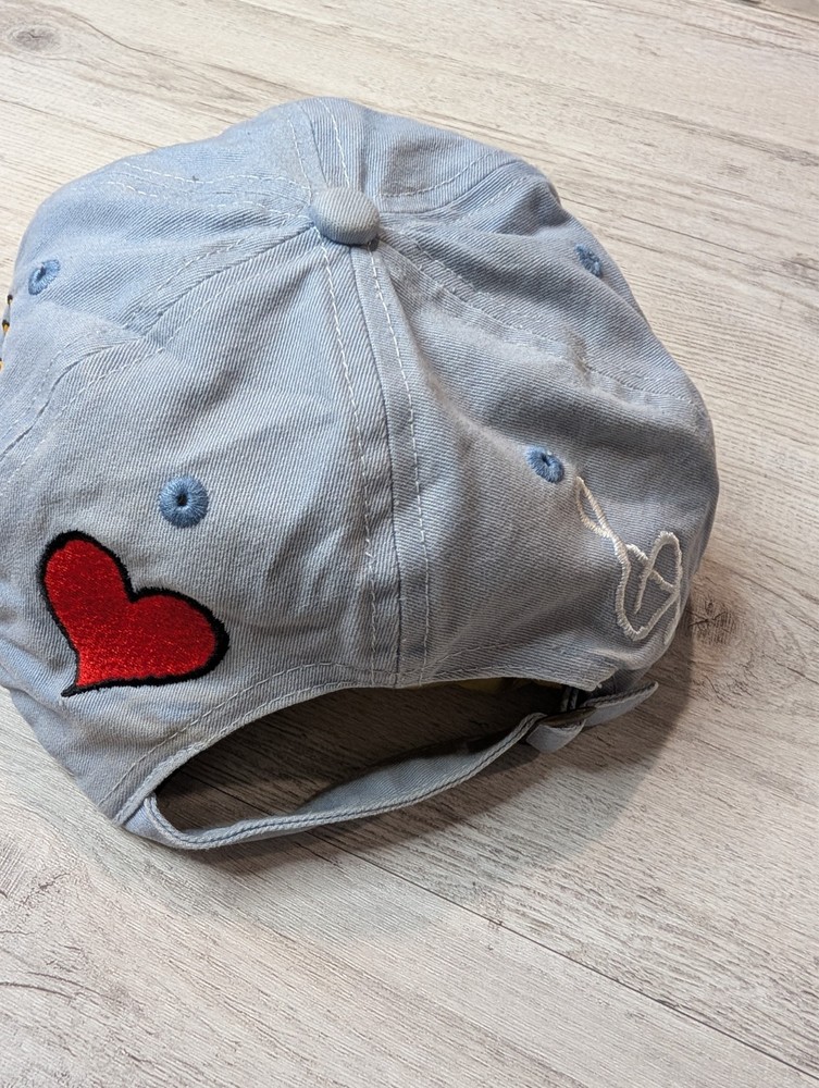Butter Snoopy Peanuts Baseball Cap Light Blue Embroidered Graphics Adjustable