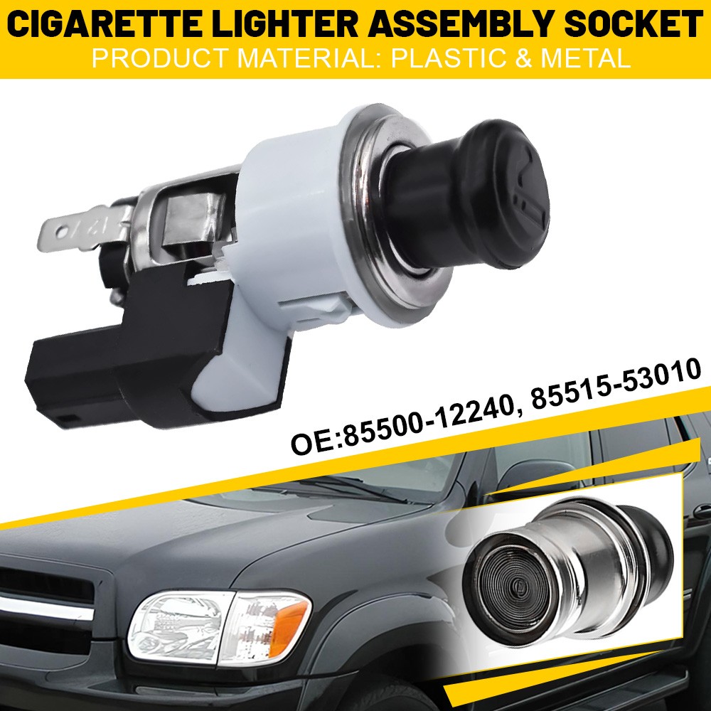 Cigarette Lighter Assembly Socket Element+Bezel For Toyota Corolla 85500-12240
