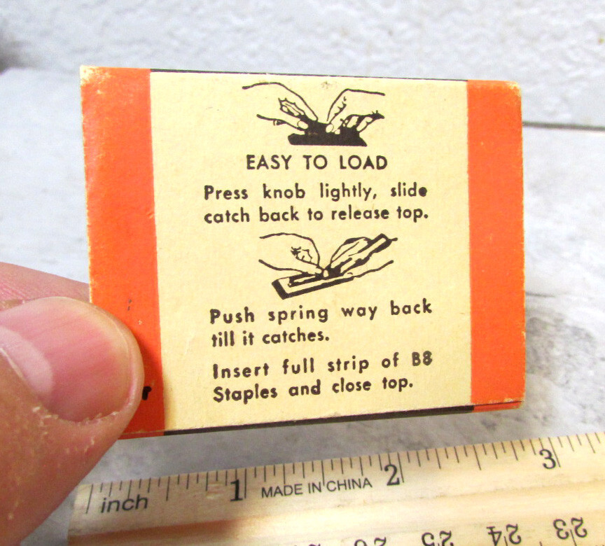 Vintage Empty old box Bostitch B8 staples, nice graphics, fun decor box