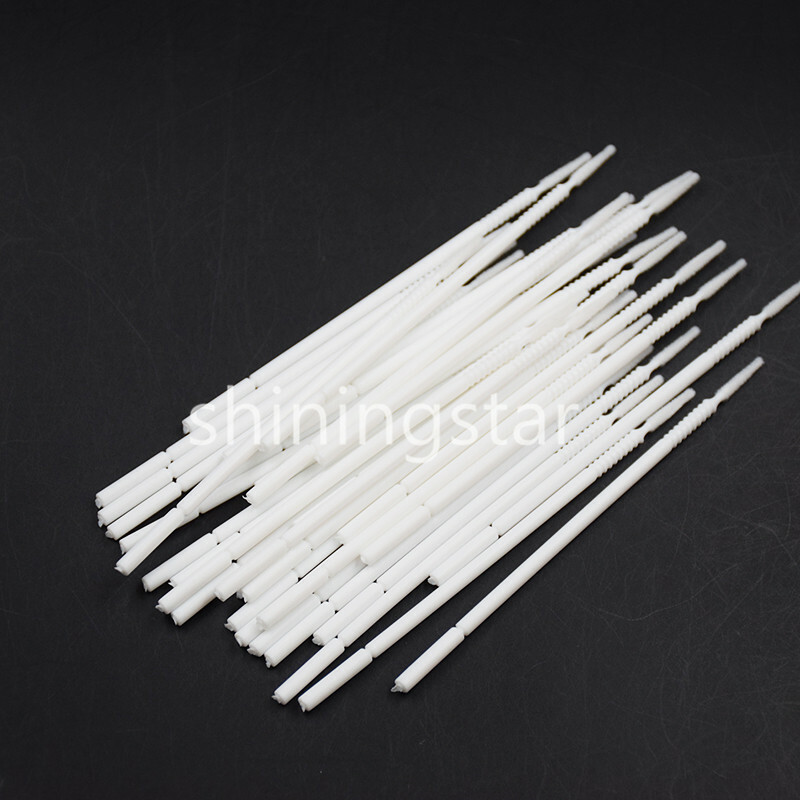 100x White Dental Disposable Micro Brush Bendable Applicator Tips Long Cylinder