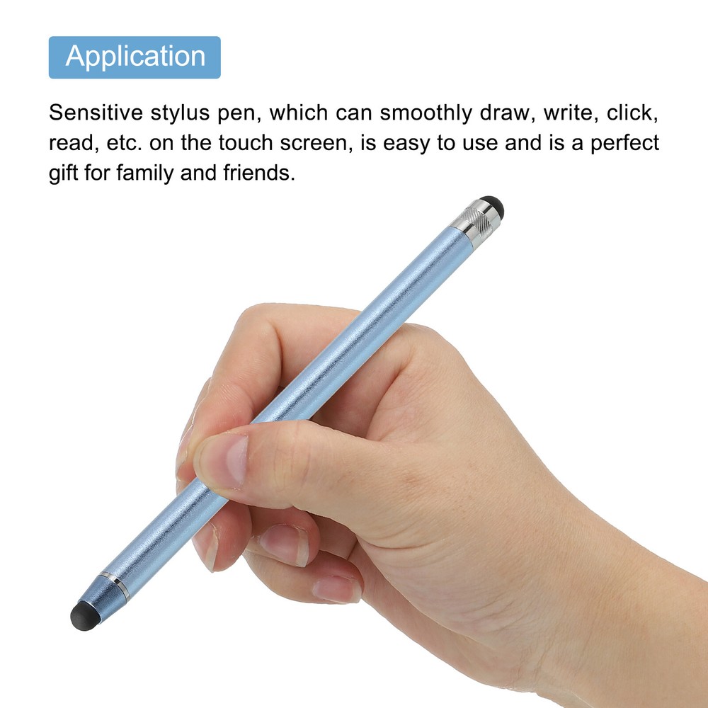 5pcs Stylus Pens for Touch Screens with 2 Extra Tips Blue