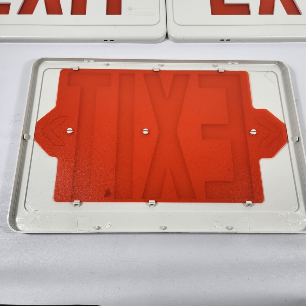 EXIT SIGN FRONT Red Letter Replacement Plate Face Cover Lithonia Lighting
