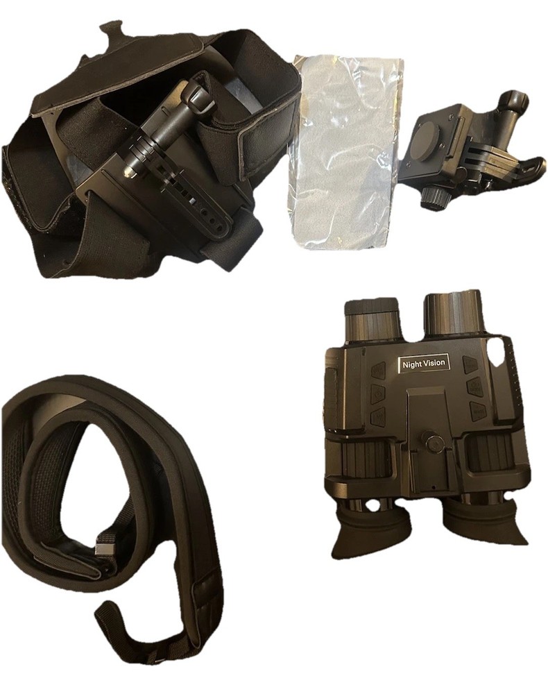 Digital Infrared Night Vision Binoculars w/ Case, Head Strap,Tripod Mount-Tested