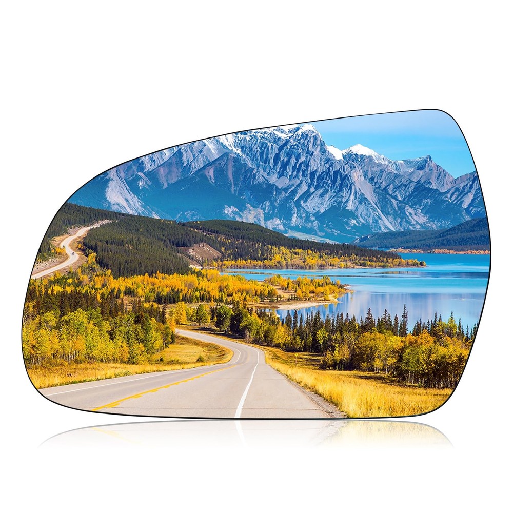 BDFHYK Mirror Glass Compatible With AUDI A3 Left Driver Side, Black
