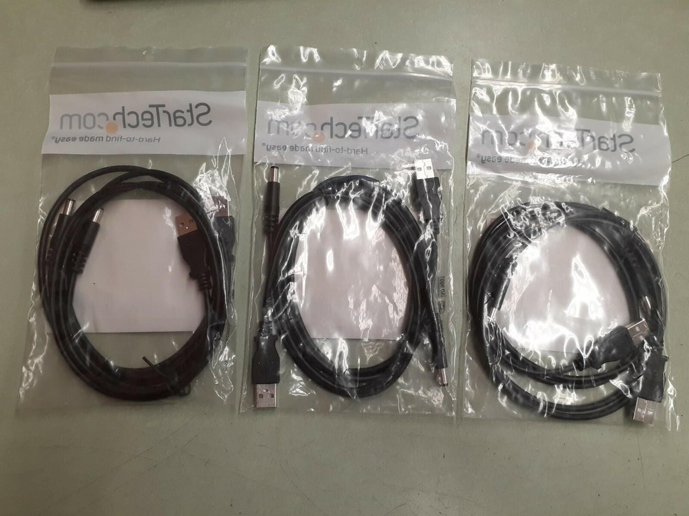 (6) StarTech USB2TYPEM 3 ft USB to Type M Barrel 5V DC Power Cable - 2 per Bag