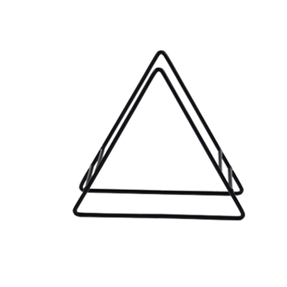 Coaster Holder Black Triangle Coaster Holder Display Stand for Plates Coasters
