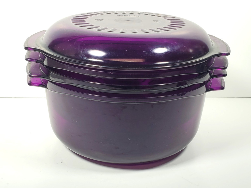 TUPPERWARE  Purple Microwave Cooker Steamer 5 Pc Set
