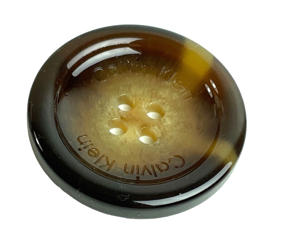 Calvin Klein Tortoise  Blend Coat Main Front Replacement Button Larger 1.10"