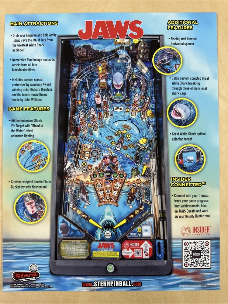 Stern Jaws Pro Pinball Flyer