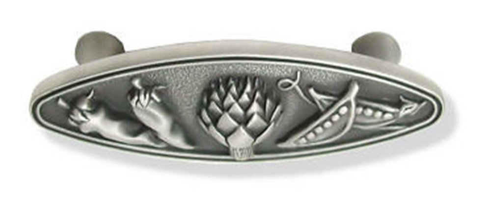 3" Veggie Pull Brushed Satin Pewter